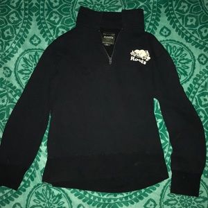 3/4 zip black sweatshirt